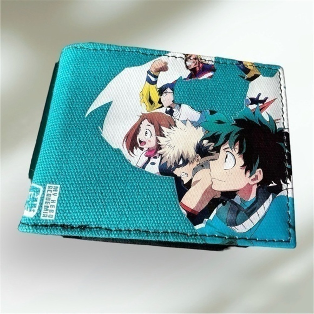 My Hero Academia : Deku and Class Green Bi-Fold Wallet | Bioworld | NWT ✨💚